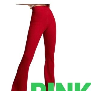 PINK Victoria's Secret Vibrant Red Flare Pants
